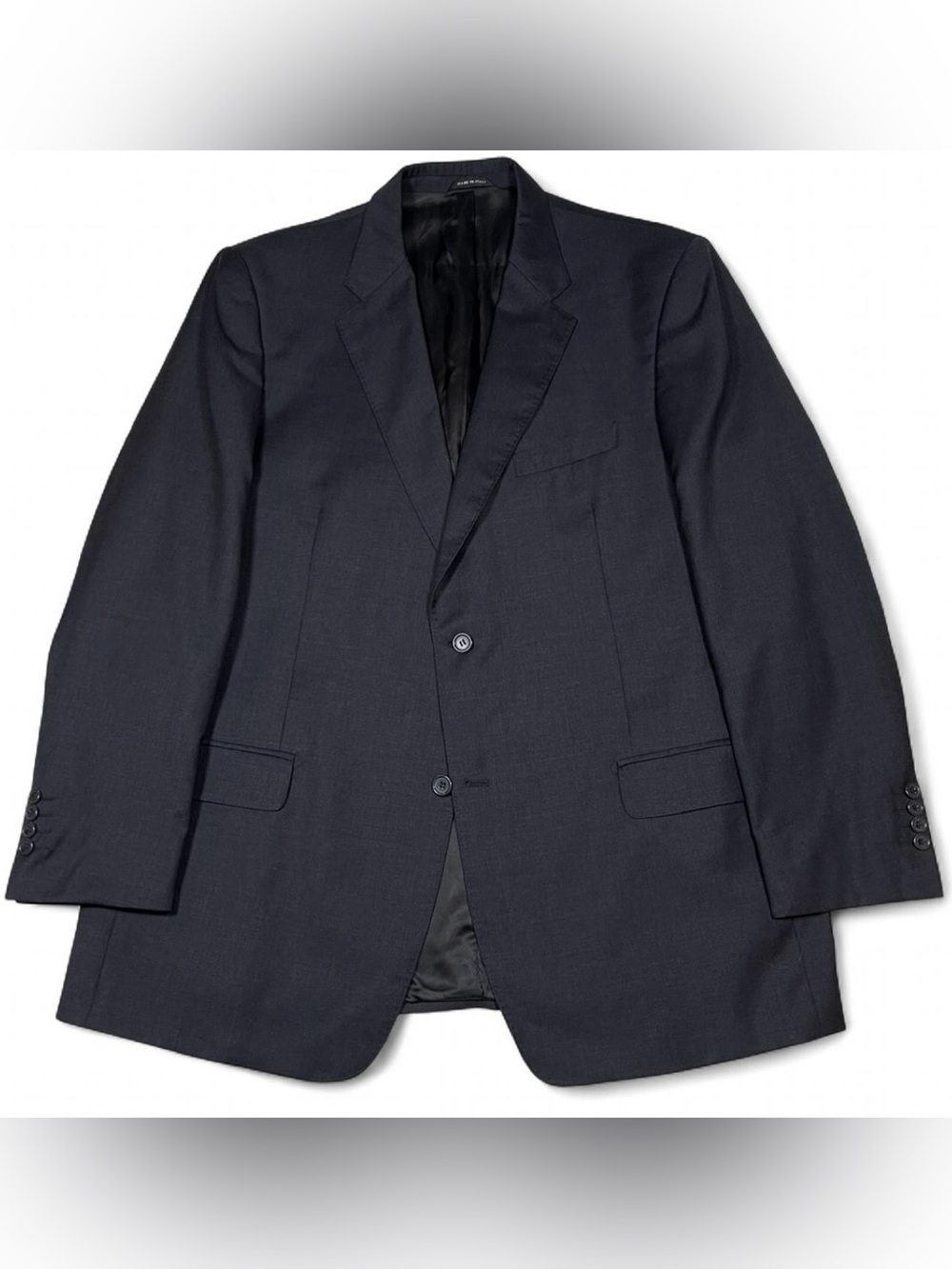 Giorgio Valentini Italy Lanificio Cadero Super 140s Wool Grey Suit Jacket 48L